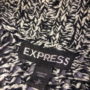black and white knit express cardigan